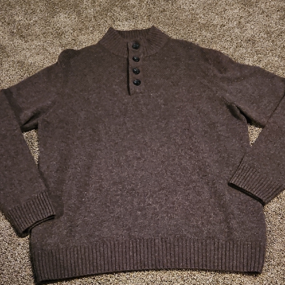TELLURIDE CLOTHING CO. MENS LAMB WOOL SWEATER SIZE LARGE